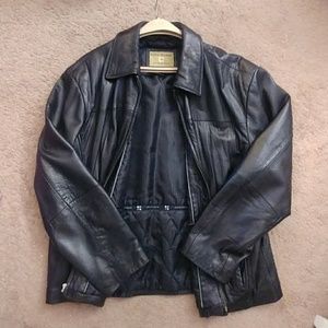 Black LEATHER men's jacket